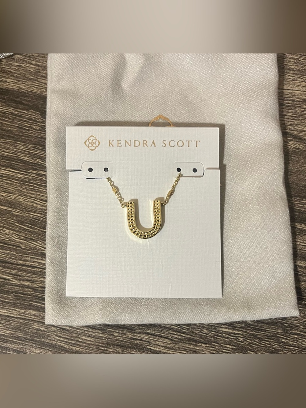 Kendra Scott Gold U Pendant Necklace